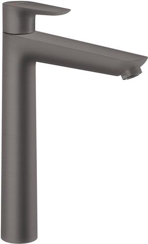 Hansgrohe Talis e 1-gr wastafelmkr 240 zo/afvoer brushed black chr