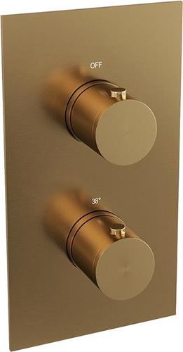 Inbouwthermostaat Compleet Brauer Gold Edition 3-weg Geborsteld Goud
