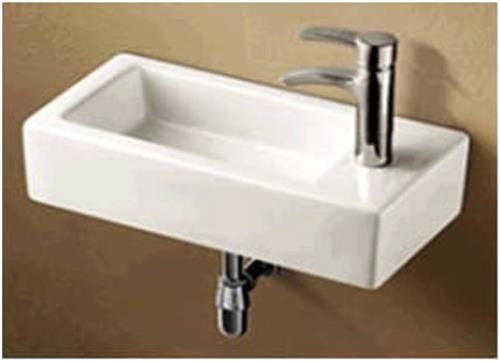 Royal Plaza Capella fontein 36,5x18,5x9 cm 1 kraangat rechts zonder overloop wit