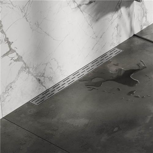 BRAUER DOUCHEGOOT 70X7CM MET OPSTAANDE RAND RVS