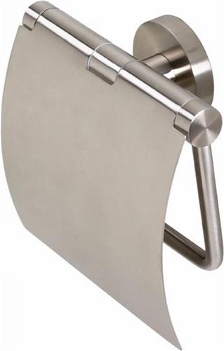Geesa Nemox Toiletrolhouder met klep - RVS geborsteld