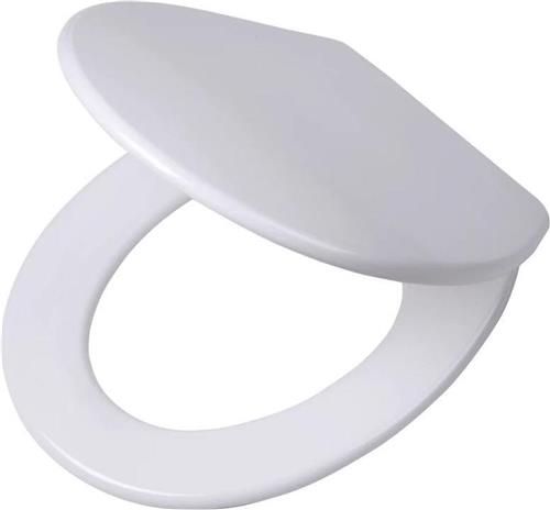 Tiger Boston - WC bril - Toiletbril met deksel - Soft close - Easy Clean functie - Duroplast - Wit / RVS geborsteld