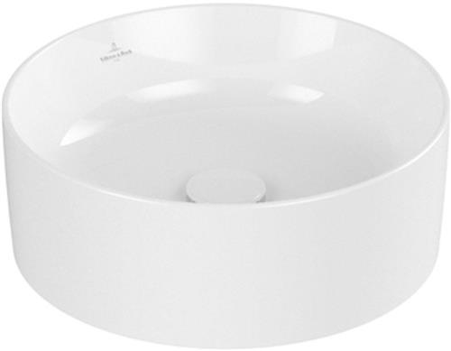 Villeroy & Boch Collaro opzetwastafel - rond Ø40cm - zonder overloop zonder kraangat ceramic+ wit