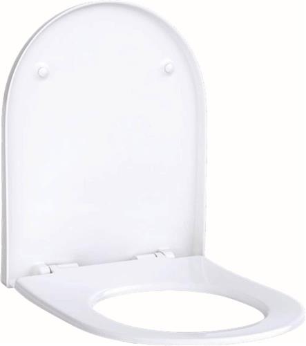 Geberit Acanto wczitting slim wrap over antibacterieel scharnieren verchroomd wit