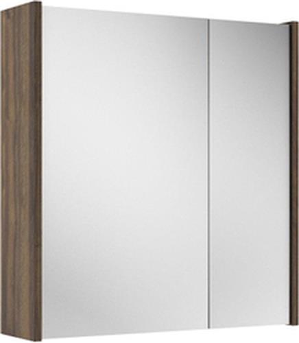 Saniclass Prime Spiegelkast - 60x63x16cm - inclusief zijpanelen - noten (hout)