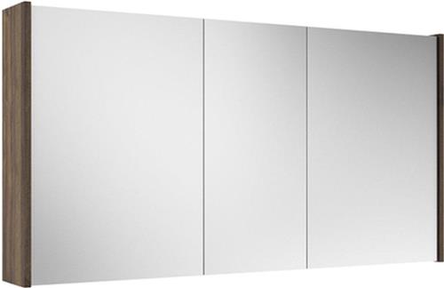 Saniclass Prime Spiegelkast - 120x63x16cm - inclusief zijpanelen - noten (hout)