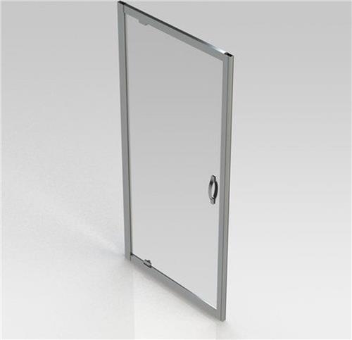 GO by Van Marcke Belo draaideur 900x1900mm 6mm easy clean glas profielen aluminium verchroomd