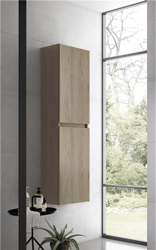 Adema Chaci Hoge Kast - 140x35x27cm - 2 deuren - eiken