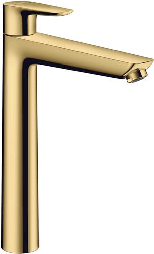 hansgrohe Talis E ééngreeps wastafelmengkraan 240 met trekwaste Polished Gold Optic