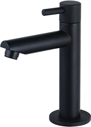 FortiFura Calvi fonteinkraan - wastafelkraan 14.4 cm - Opbouw - mat zwart