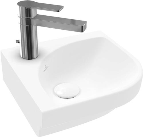 Villeroy & Boch Subway 3.0 hoekfontein 32cm 1 kraangat zonder overloop Ceramic+ stone white