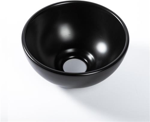 QeramiQ Dely Waskom - 20x20x9cm - keramiek - rond - mat zwart