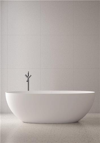ZEZA Solid Vrijstaand Bad - 170x75cm - solid surface - mat wit