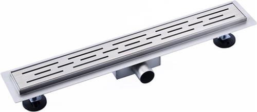 Fortifura Galeria douchegoot - 180cm - met rooster - met vloerflens - Geborsteld RVS PVD (RVS)