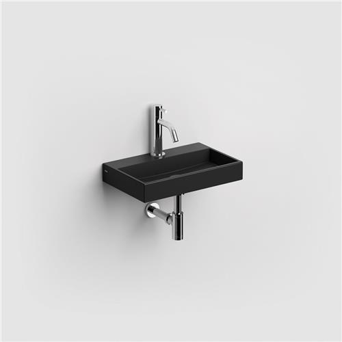 Clou Mini Wash Me fontein 38x24cm kraangat Keramiek Zwart mat