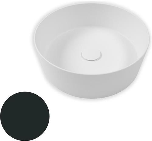 Royal plaza Kolor wastafel 40cm rond mat zwart