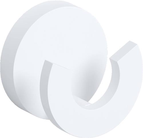Clou Flat handdoekhaak 4.8x3.6x4.8cm dubbel Wit mat