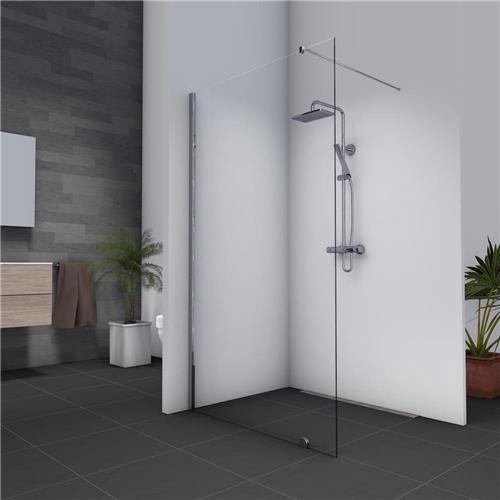 Fortifura Calvi Inbouw Regendoucheset - thermostatisch - wandarm - 25cm hoofddouche - staaf handdouche - gladde doucheslang - geborsteld Gunmetal PVD