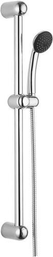 Nemo Go complete doucheset verchroomd 66 cm handdouche 1 jet glijstang met verstelbare handdouchehouder 66 cm flexibel 150 cm