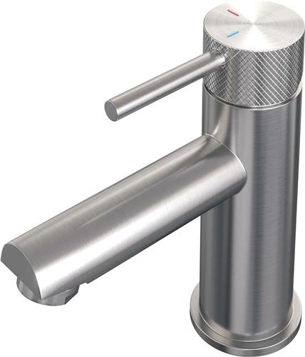 Brauer Brushed carving Wastafelmengkraan opbouw - laag - model a - PVD - geborsteld RVS