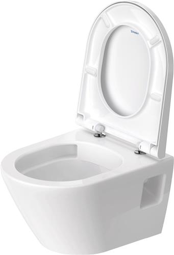 Duravit D-Neo wandtoilet met zitting 37x48x40cm Wit Hoogglans