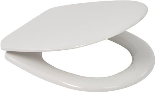 Plieger Compact Toiletbril - Universele vorm WC Bril - Duroplast - Wit - Met Deksel - RVS Bevestiging