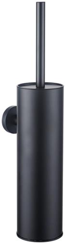 Fortifura Calvi toiletborstelhouder - gesloten model - wand - rond - mat zwart