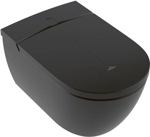 Villeroy & Boch ViClean - Elektronisch bidet met keramiek, Rimless, CeramicPlus, SoftClosing, Pure Black V0E200R7