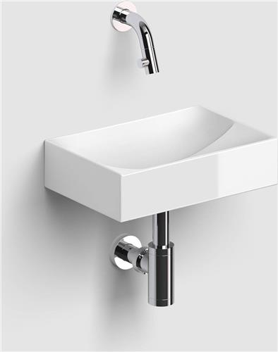 Clou Vale fonteinen keramiek fontein 28x19x7cm zonder kraangat Wit glanzend