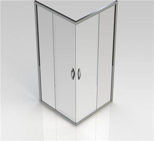 GO by Van Marcke Belo hoekinstap met schuifdeuren 900x900x1900mm 6mm easy clean glas profielen aluminium verchroomd regelbaar 865-890mm