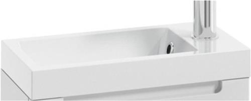 Nemo Spring Aurora handwasbak 200 x 400 x 122 mm minerale composiet wit