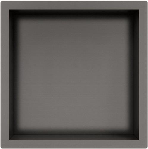 Fortifura Galeria Inbouwnis - 30x30x7cm - Geborsteld Gunmetal PVD