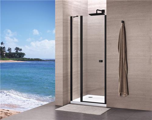 Royal plaza Hendra draaideur 90x195cm vast segment helder glas met clean coating matzwart profiel