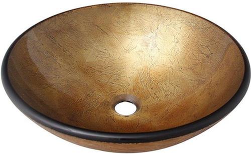 Saniclass Pesca waskom  Ø42x14,5 cm  Gehard glas  Bruin rood