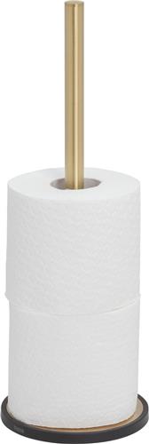 Tiger Tune - Reserverolhouder vrijstaand - 3 rollen - Goud geborsteld / Zwart