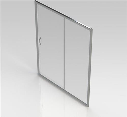 GO by Van Marcke Belo schuifdeur 160x190cm 6mm easy clean glas profielen aluminium verchroomd regelbaar 1560-1610mm