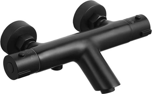 Adema Sparkle 2.0 thermostatische bad-/douchekraan - zwart