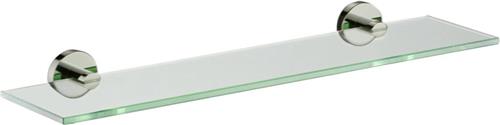 Plieger Vigo Planchet  Planchet Badkamer 52 cm x 14 cm  Planchet Glas  Wandmontage  10 jaar garantie  Geborsteld Chroom