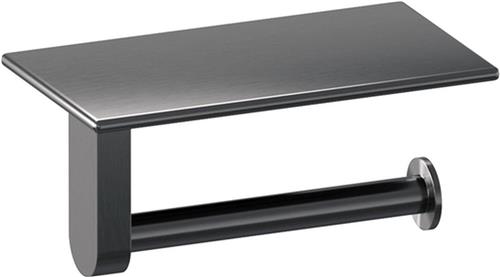Brauer toiletrolhouder - 18cm - Gunmetal geborsteld