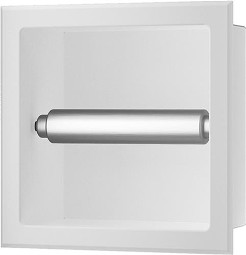 Sub inbouw toiletrolhouder zonder klep 14,7 x 17,3 x 8,6 cm, mat wit