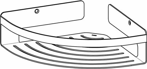 Tiger Caddy - Doucherek - Douchemand hoek 22,4 cm - RVS - Chroom