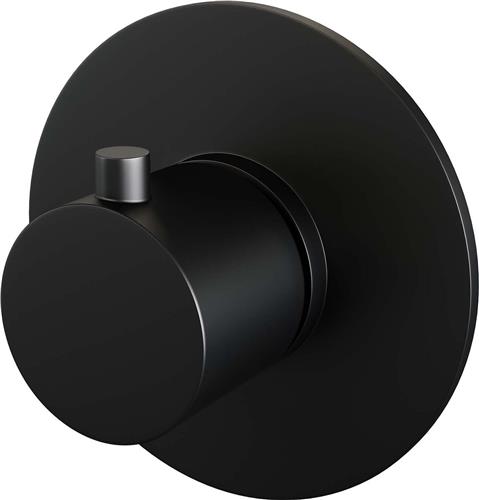 Brauer Black Edition inbouwthermostaat - inbouwdeel - 1 gladde knop - mat zwart