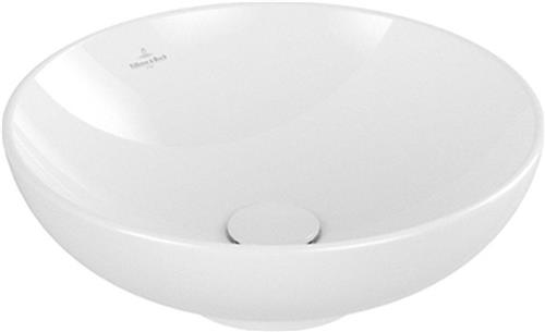 Villeroy & Boch Loop & friends opzetwastafel - 42cm - rond met overloop wit