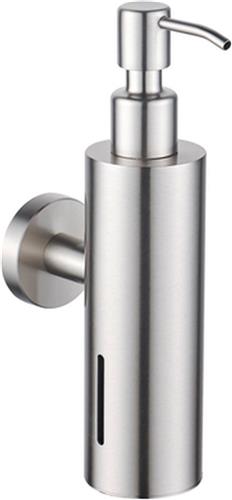 Fortifura Calvi zeepdispenser - wand - rond - Geborsteld RVS PVD (RVS)