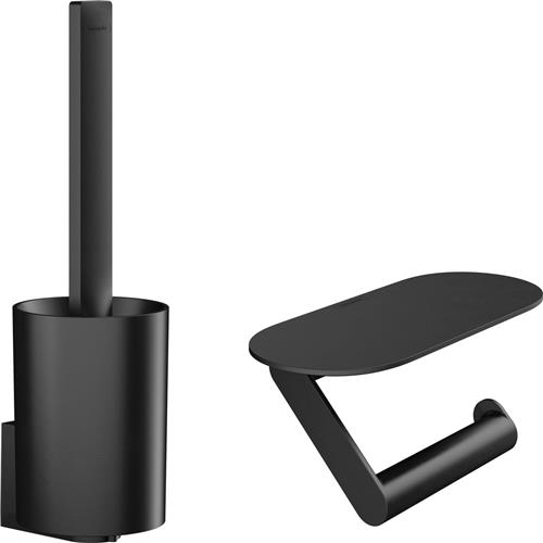 Hansgrohe WallStoris - Toilet accessoireset, mat zwart 27969670