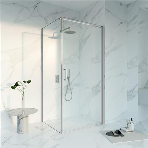 Fortifura Galeria Douchecabine - 80x90x200 - Profiel - veiligheidsglas - anti kalk - Geborsteld RVS PVD (RVS)