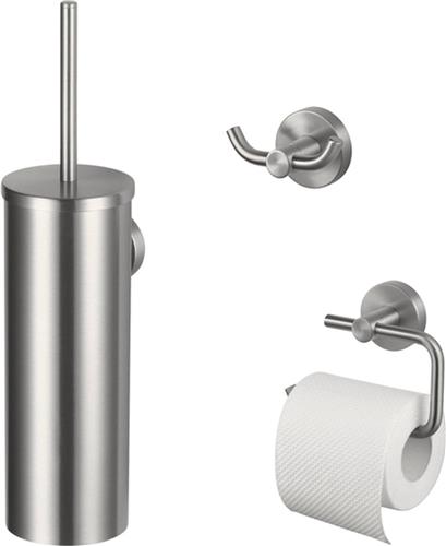 Haceka Kosmos Toiletset - 3-delig - Geborsteld RVS