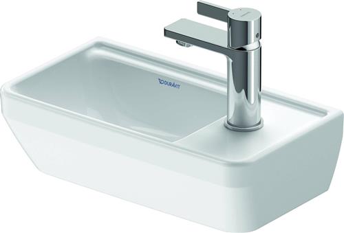 Duravit D-Neo Fonteinbak 40x22x14cm 1 kraangat rechthoek Keramiek Wit