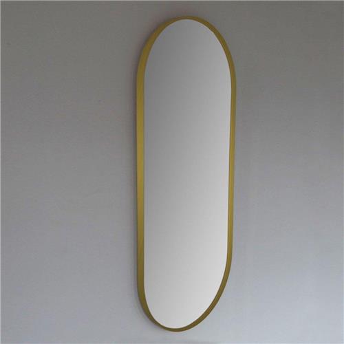 Sub 148 spiegel 90x38 cm ovaal met lijst, matgoud