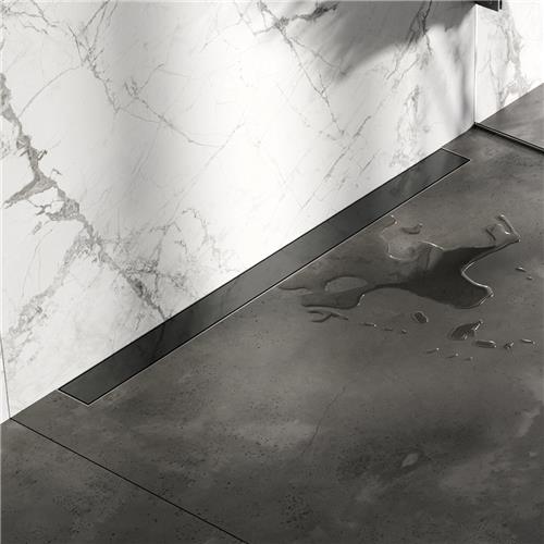 Douchegoot met multifunctioneel rooster en flens, wandmontage 7 x 100 gunmetal geborsteld PVD